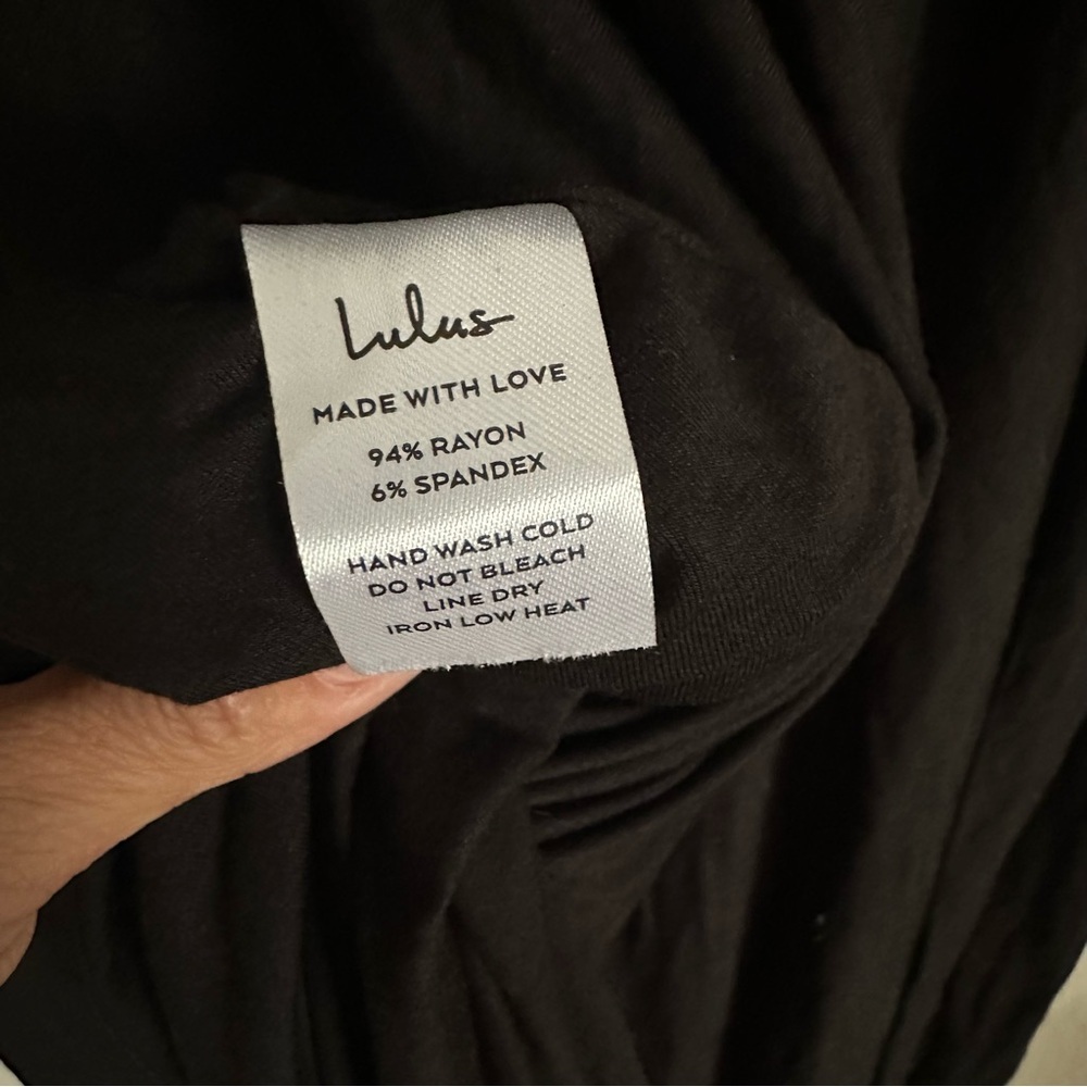 Lulus Tricks of the Trade Slate Black Maxi Dress Size Large NWT - Picture 11 of 16